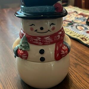 Temptations snowman dish like new gently used